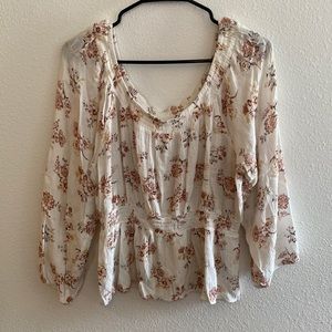 Hippie Rose floral off the shoulder top